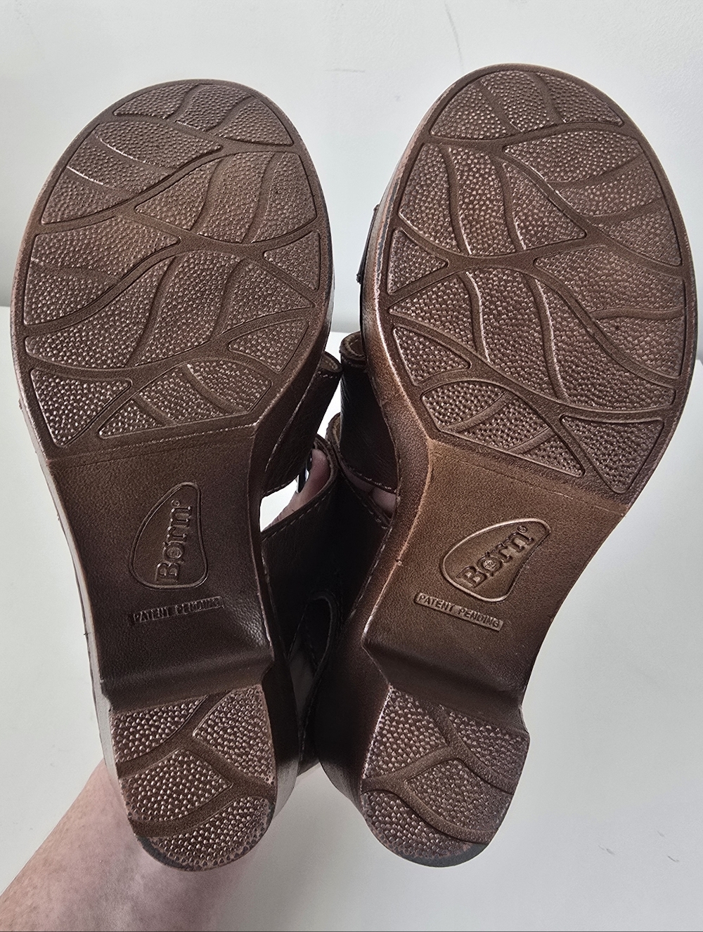 Born Warner Block Heel Strappy Brown Leather Sandals 7M Boho Summer - Picture 8 of 11